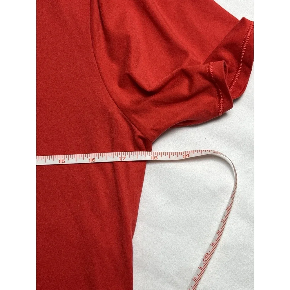 Lululemon Wundermost Nulu Short Sleeve Crew Thong Bodysuit Red XL 14
